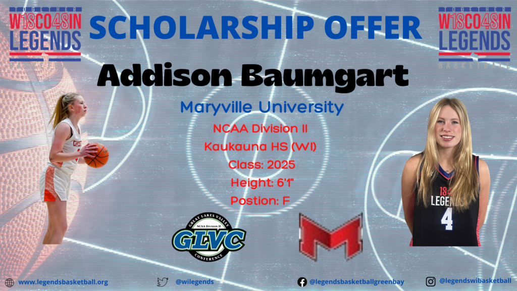 Scholarship Offer Congrats Addison Baumgart (2025)Kaukuana HS